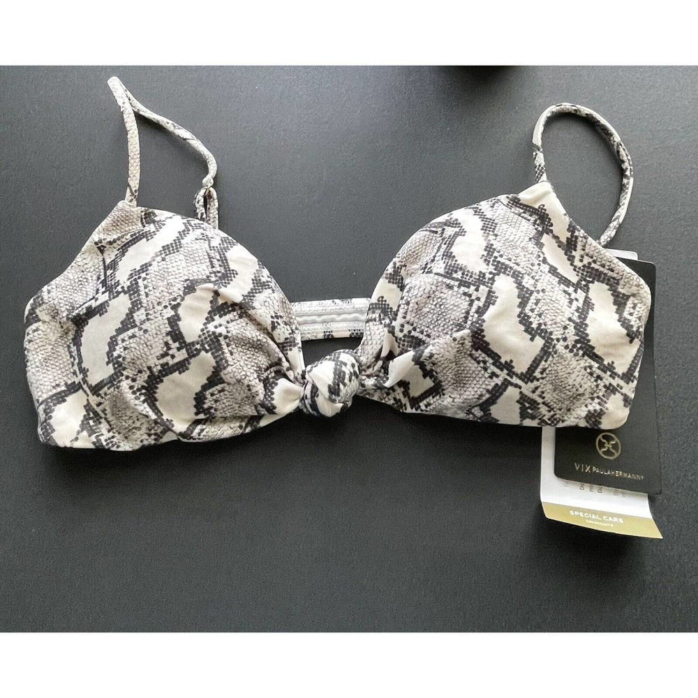 B579 NWT Vix France Erin Knot Bikini Top Women's Sz M